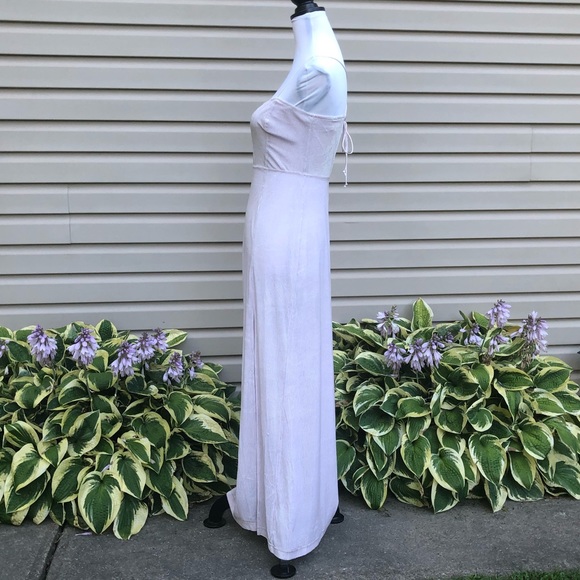 New Lilac All I Need Velvet Maxi Slip Dress - Picture 8 of 10